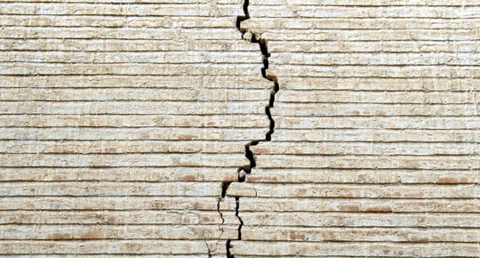 la réparation des murs fissurés
